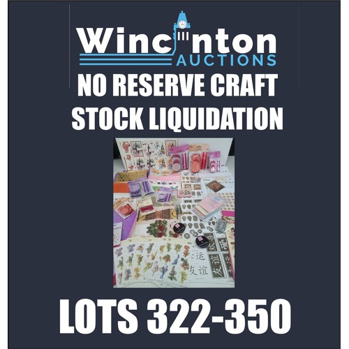 321A - NO RESERVE LIQUIDATION SALE OF CRAFT, DECOUPAGE, STICKER, PAPER AND CARD STOCK