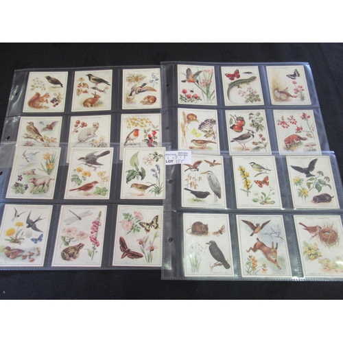 2155 - Category - Flowers,  Animals: , Player M24 x Nature Calendar, Wills 48 x Animalloys, Bassett 50 x Li... 