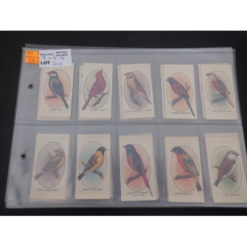 2203 - Category -Birds: Liptons L30 x Birds of Prey Arabic, Carreras 50 x British Birds Black Cat & Packet,... 