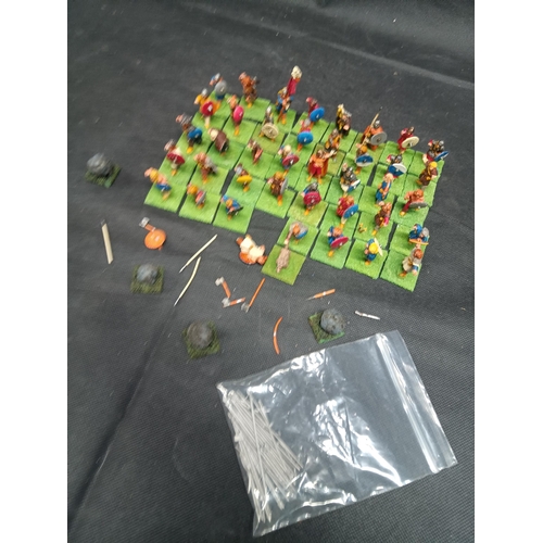 218 - A Collection of Hand Painted Metal War Gaming Figures - Anglo Saxons / Vikings