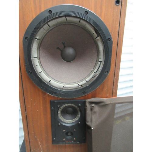 263 - A Pair Of AR Speakers In Need Of Refurbishment On Stands. Speakers 68cm H x 38cm W x 27