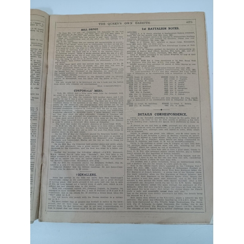 391 - An August 1921 copy of 'The Queens Own Gazette' a monthly record of Regimental Doings'