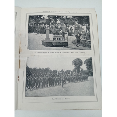 391 - An August 1921 copy of 'The Queens Own Gazette' a monthly record of Regimental Doings'