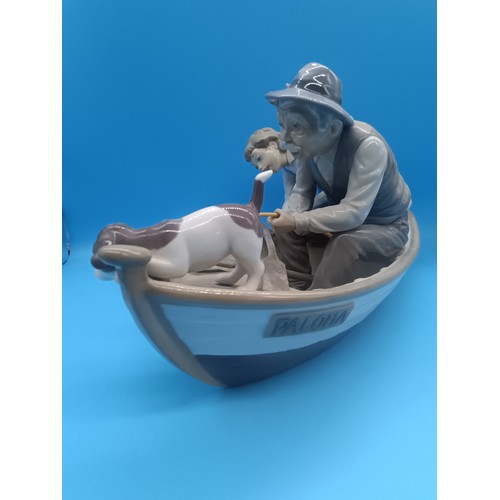 399 - Lladro 5215 Fishing With Gramps Large Porcelain Figure 15