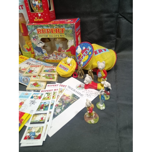 565 - An Assortment of Rupert the Bear Collectables and Books Including 