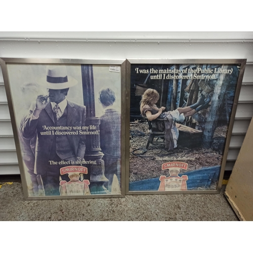 331G - Smirnoff Advertising Posters - Framed x 2