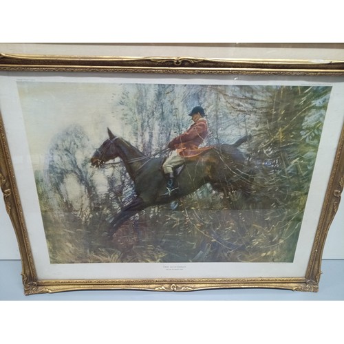 329G - 2 x Hunting Prints Of Tim Laugley, Of The Berkley Hunt. Signed By The Artist & Subject.