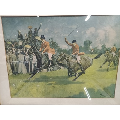 329G - 2 x Hunting Prints Of Tim Laugley, Of The Berkley Hunt. Signed By The Artist & Subject.