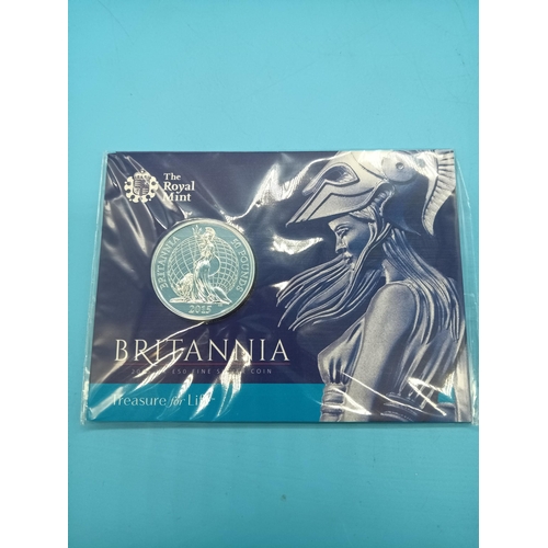 615 - A £50 Royal Mint Britannia 2015 Brilliant Uncirculated Silver Coin