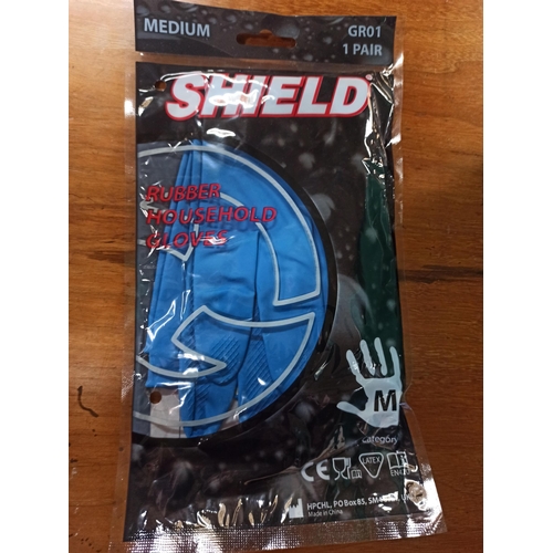 179 - A Large Quantity Of Shield Medium Size Rubber Gloves, Sealed In Packets.