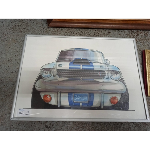 331H - 3 x Car Pictures  : Scalextric, 65 Shelby and Cigarette Cards