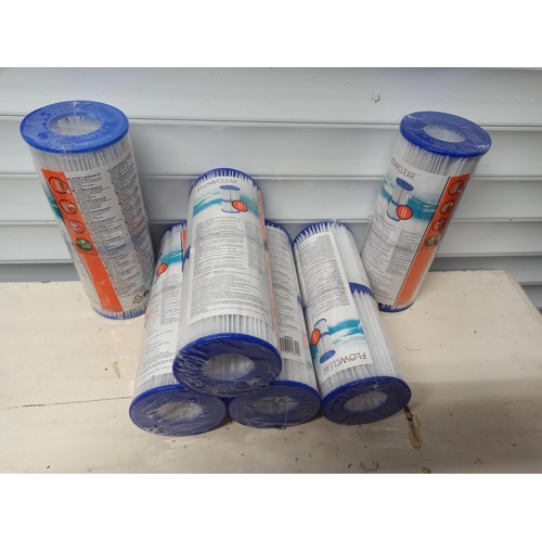 93 - 6 x Flowclear Filter Cartridges 28cm H x 10cm W