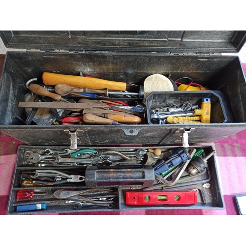 130 - Plastic Tool Box With Contents.