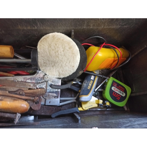 130 - Plastic Tool Box With Contents.