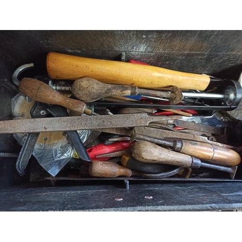 130 - Plastic Tool Box With Contents.