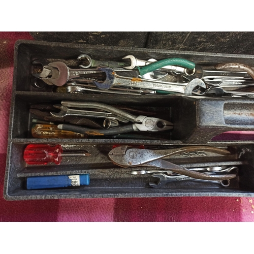 130 - Plastic Tool Box With Contents.