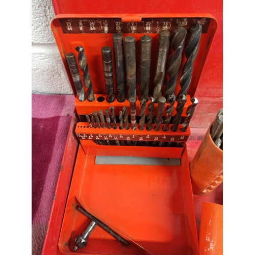 153 - A Black & Decker 240v Drill, With Hammer Action & Assorted Drill Bits, In Metal Case.