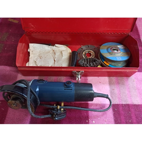 142 - 155mm Grinder 240v In Metal Case With Accessories, Spares & Repairs.