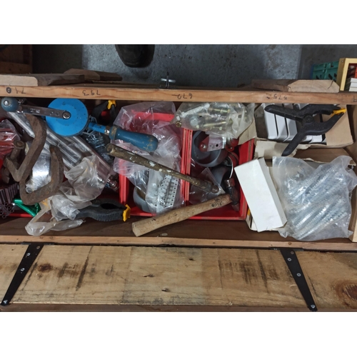 68 - A Wooden Crate of Mixed Fixings, Electrical Items, Plumbing Tools & Much More.