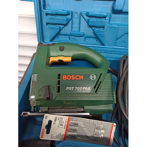 194 - Bosch PST 7000PAE Jigsaw In case With Blades.