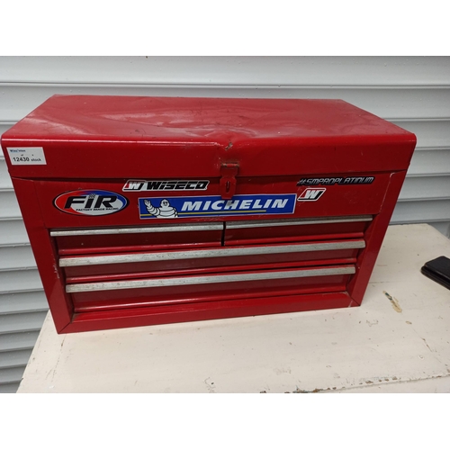 178 - Red Metal Tool Cabinet with Contents