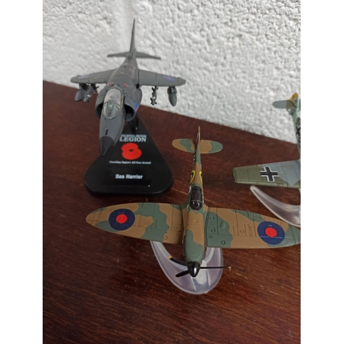 1115 - 4 x Model Aircraft, Including 2 Sea Harriers & More