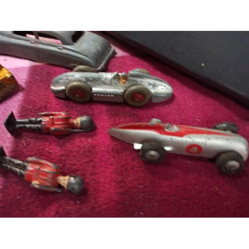 1091 - Dinky Speed Of The Wind, Formula 1 Car, Bedford Van, Tootsie Toy Cadillac, 7 2 Soldiers.