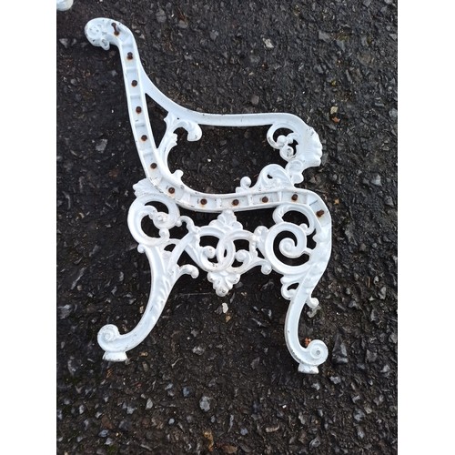 12 - Metal Bench Ends with Ornate Design