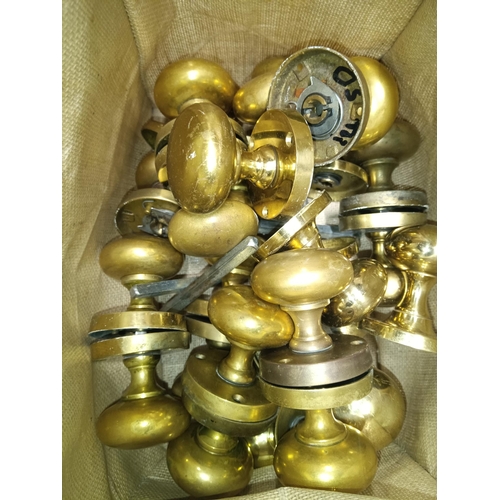 340 - A Quantity of Brass Door Knobs/Furniture