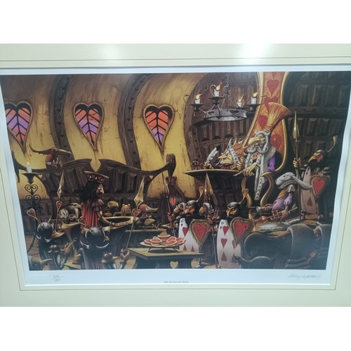 330R - Four Rodney Matthews Alice in Wonderland Limited to 750 Giclee Prints Signed by Rodney Matthews. Fra... 