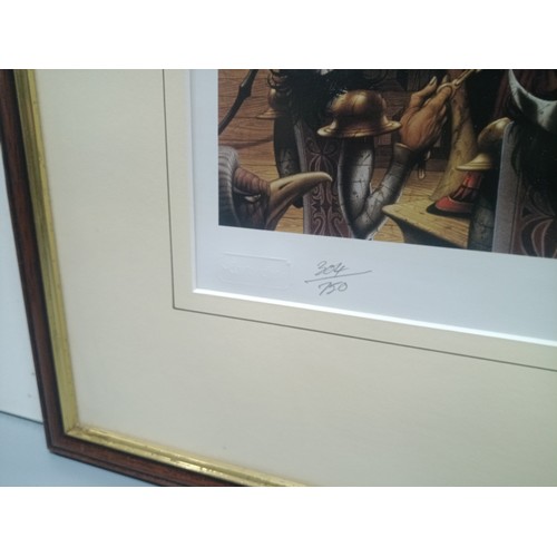 330R - Four Rodney Matthews Alice in Wonderland Limited to 750 Giclee Prints Signed by Rodney Matthews. Fra... 