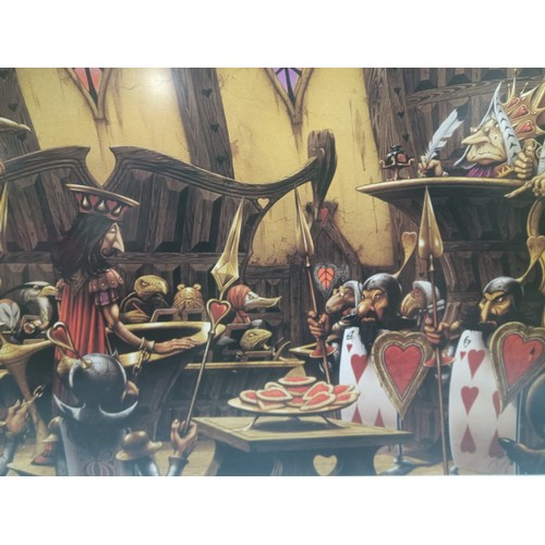 330R - Four Rodney Matthews Alice in Wonderland Limited to 750 Giclee Prints Signed by Rodney Matthews. Fra... 