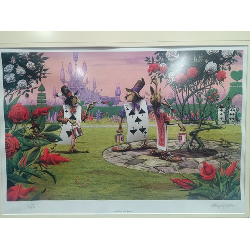 330R - Four Rodney Matthews Alice in Wonderland Limited to 750 Giclee Prints Signed by Rodney Matthews. Fra... 