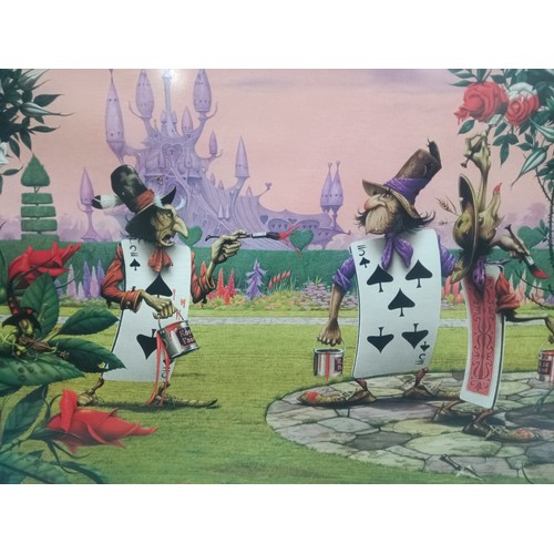 330R - Four Rodney Matthews Alice in Wonderland Limited to 750 Giclee Prints Signed by Rodney Matthews. Fra... 