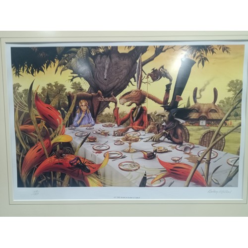 330R - Four Rodney Matthews Alice in Wonderland Limited to 750 Giclee Prints Signed by Rodney Matthews. Fra... 