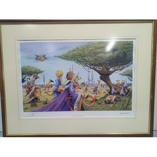 330R - Four Rodney Matthews Alice in Wonderland Limited to 750 Giclee Prints Signed by Rodney Matthews. Fra... 