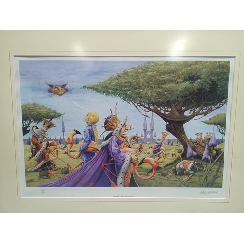 330R - Four Rodney Matthews Alice in Wonderland Limited to 750 Giclee Prints Signed by Rodney Matthews. Fra... 