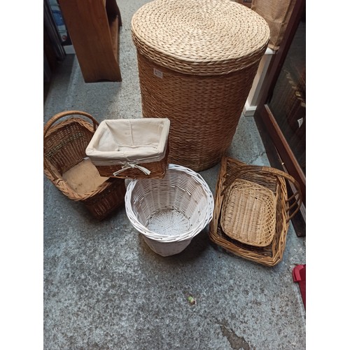 107H - Wicker Laundry Basket and Others