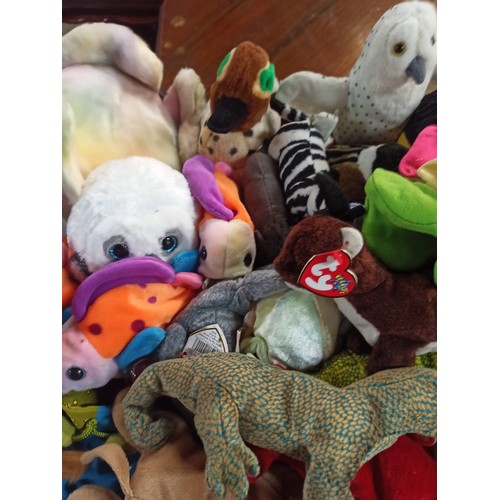 1108 - A Large Box Of Mixed TY Beanie Babies Soft Toys.