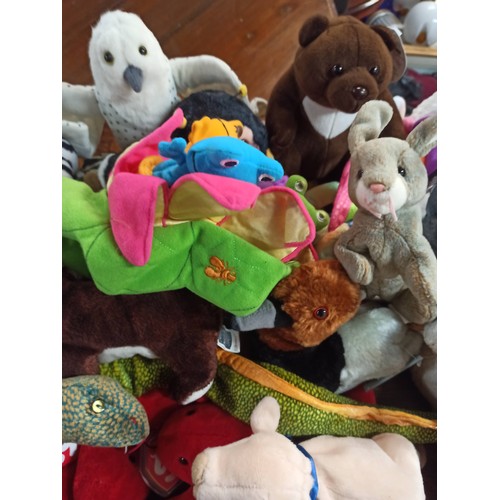 1108 - A Large Box Of Mixed TY Beanie Babies Soft Toys.