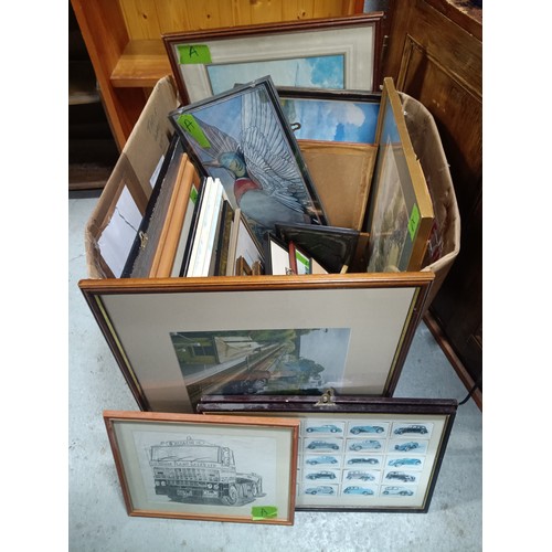 332L - A Large Glory Box of Pictures and Prints