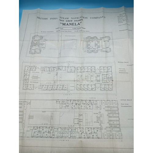 531 - The British India Steam Navigation Company- Deck Plans For 