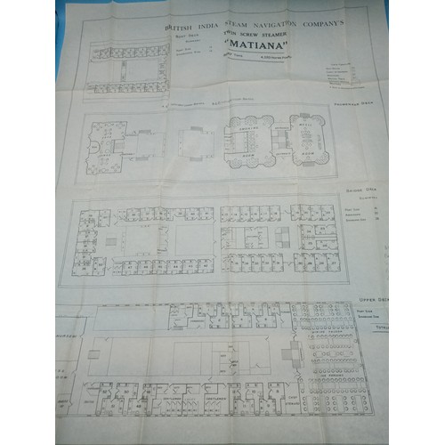 531 - The British India Steam Navigation Company- Deck Plans For 