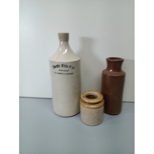 495 - A Timothy White Household Stores Antique Saltware Bottle and Others