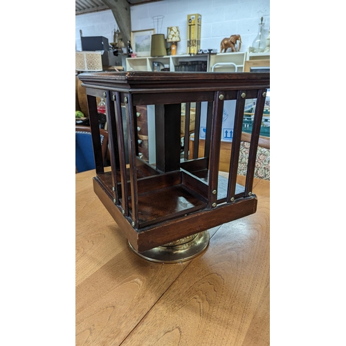 768 - An Edwardian Desktop Rotating Mahogany Library