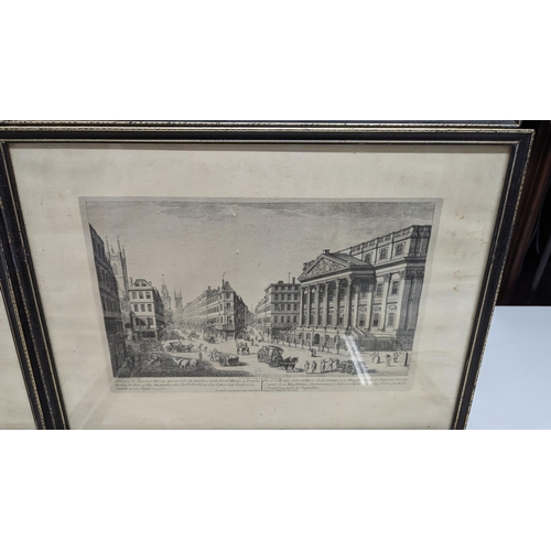 294 - 8 x Framed Engravings of 18th Century London 42 x 32cm in Frame