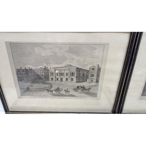 294 - 8 x Framed Engravings of 18th Century London 42 x 32cm in Frame