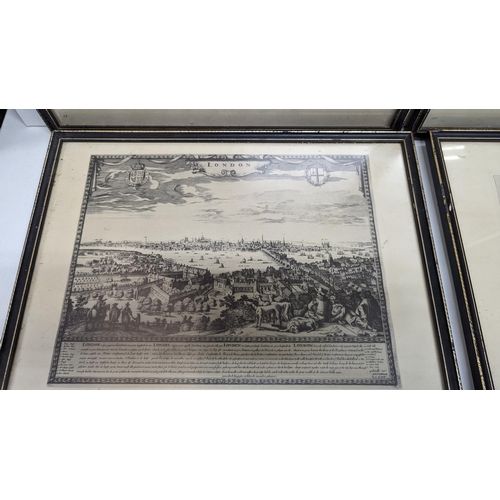 294 - 8 x Framed Engravings of 18th Century London 42 x 32cm in Frame