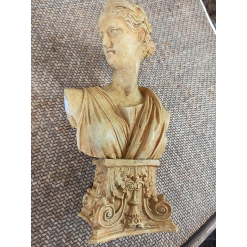 524B - A Resin Bust Of Athena 32cm H.