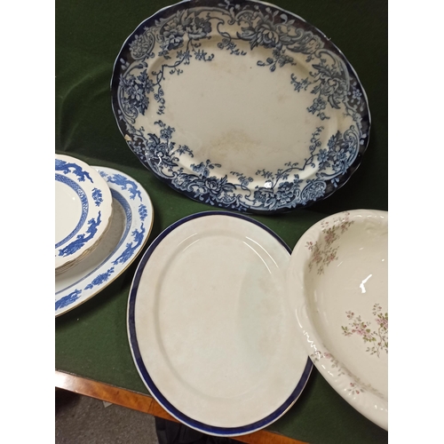 666 - 3 Meat Platters and More including Chattsworth, Royal Doulton  and More